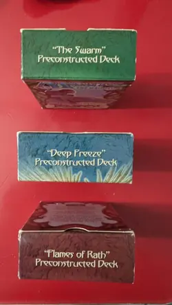 MTG 3 Tempest Rath Cycle Theme Decks Swarm/Flames of Rath/Deep Freeze LP/LP/MP - Image 5