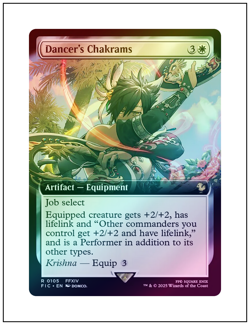 1x Dancer's Chakrams, Extended Art Foil, Magic MTG NM - Image 1