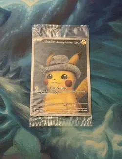 ? Pokemon TCG Pikachu With Grey Felt Hat Van Gogh Full Art Promo SVP #085 ? - Image 1