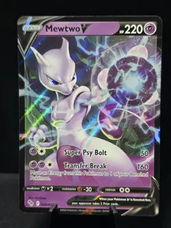 Pokemon Mewtwo V 030/078 Ultra Rare Full Art 2022 Pokemon GO Near Mint - Image 1