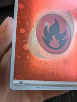 Basic Fire Energy 002 - Pokemon 151 - HD Cosmos Holo HD Swirl MEW TAILS Nm - Image 2