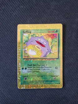 Prism Vending Machine Holo Koffing Base Set 51/102 Pokemon Sticker Never Pealed - Image 1