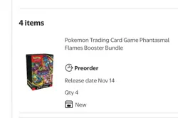 LOT OF 2 Pokemon TCG Phantasmal Flames Booster Bundles PRESALE - Image 2