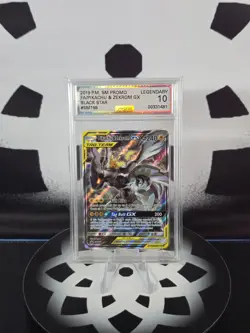 Pikachu & Zekrom GX SM168 Pokemon 2019 Black Star Promo AGS 10 Legendary Pop 1 - Image 1