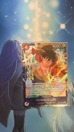 Monkey D Luffy OP12-015 Treasure Cup Promo Prize One Piece Card English - Image 1