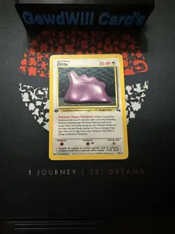 Ditto - 3/62 - Pokemon Fossil 1st Edition Holo Rare Card WOTC LP - Image 1