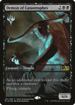 Demon of Catastrophes -Foil Light Play MTG - Image 1
