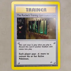The Rocket's Training Gym 104/132 Gym Heroes Rare Pokemon Card TCG NM Near Mint - Image 1