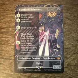 MTG Magic the Gathering Summon Bahamut Borderless Final Fantasy Card - Image 1