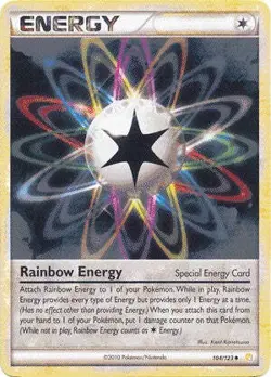 Pokemon HeartGold SoulSilver Card 104/123 Rainbow Energy - Image 1