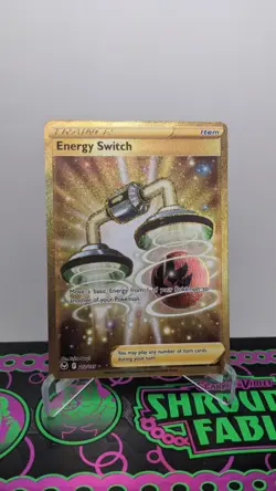 Energy Switch 212/195 Gold Secret Rare Holo Card Silver Tempest NM/M Pokemon TCG - Image 1