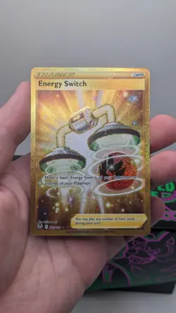 Energy Switch 212/195 Gold Secret Rare Holo Card Silver Tempest NM/M Pokemon TCG - Image 3