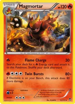 Magmortar 11/111 - Pokemon XY Furious Fists Card - Image 1