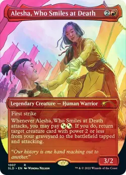 Alesha Who Smiles at Death FOIL BORDERLESS 1007 Secret Lair Pride Multiverse MTG - Image 1