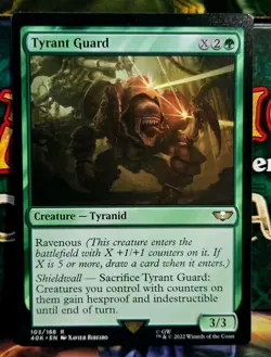 magic the gathering - Tyrant Guard - Crature - Tyranid - Rare - Green - Forest - Image 1