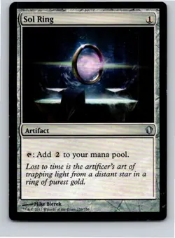 Magic the Gathering MP Sol Ring Commander 2013 MTG Free Shipping! - Image 1