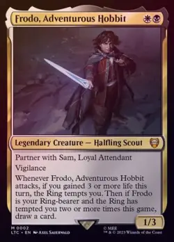MTG The Lord of the Rings Commander - Frodo, Adventurous Hobbit (Foil) - Image 1