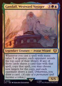 MTG The Lord of the Rings Commander - Gandalf, Westward Voyager (Foil) - Image 1