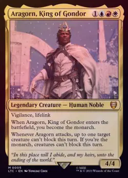 MTG The Lord of the Rings Commander - Aragorn, King of Gondor (Foil) - Image 1