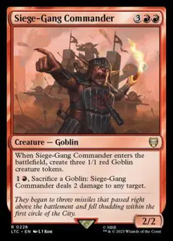 MTG The Lord of the Rings Commander - Siege-Gang Commander - Image 1