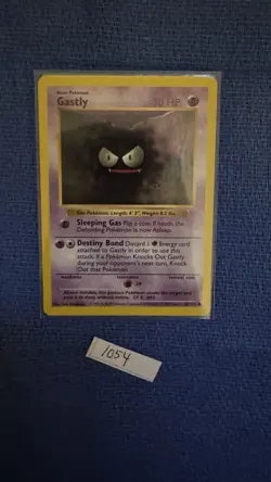 Gastly 50/102 Common Shadowless Base Set WOTC Pokemon Card LP Listing 1054 - Image 1