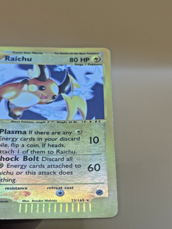 Pokemon TCG Raichu Expedition Base Set Reverse Holo Holo Card 25/165 - Image 4