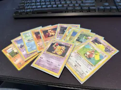 Pokemon Base Set Shadowless Lot 12 Cards (LP-DMG) Kadabra Ivysaur Abra + More - Image 1