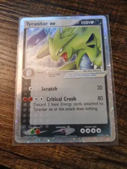 2004 Pokemon TCG Tyranitar EX 17/17 Holo Pop Series Swirl - Image 1