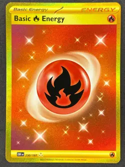 Pokemon Fire Energy Hyper Rare 230/197 OBF Obsidian Flames NM - Image 1