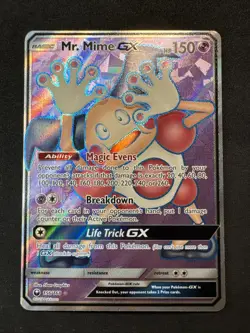 Mr. Mime GX (Full Art) 156/168 Sm-Celestial Storm Holo Sun & Moon Pokemon - Image 1