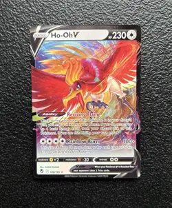 Pokemon TCG - Ho-Oh V 140/195 - Full Art Holo Rare - Silver Tempest *NM/M - Image 1