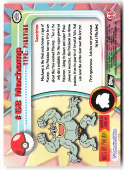 Topps #68 Machamp Pokemon - Non-Holo - 13775 - Image 2