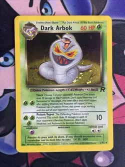 Pokemon TCG Team Rocket Dark Arbok Unlimited Holo Rare 2/82 LP - Image 1