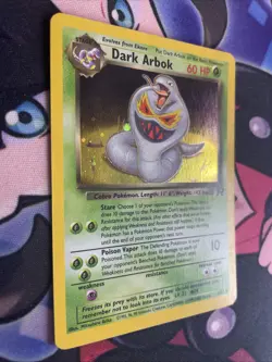 Pokemon TCG Team Rocket Dark Arbok Unlimited Holo Rare 2/82 LP - Image 2