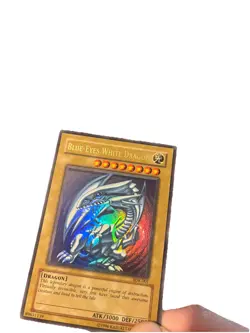 Yugioh ERROR FOIL SHIFT Blue-Eyes White Dragon SDK-001 Ultra Rare Misprint - Image 1