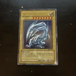 Yugioh ERROR FOIL SHIFT Blue-Eyes White Dragon SDK-001 Ultra Rare Misprint - Image 2