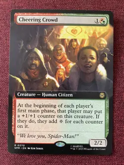 Cheering Crowd EXTENDED NM/M MTG Spiderman Magic Card - Image 1