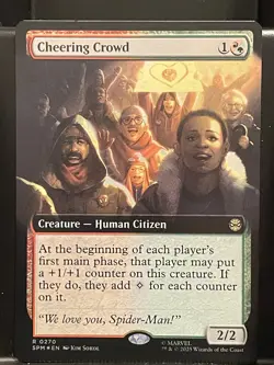 Cheering Crowd #270 FOIL EXTENDED NM/M MTG Spiderman Magic Card - Image 1
