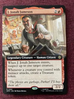 J Jonah Jameson #261 EXTENDED NM/M MTG Spiderman Magic Card - Image 1