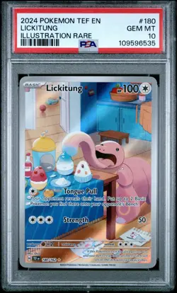 PSA 10 Lickitung IR 180 Illustration Temporal Forces Pokemon Card 2024 GEM MINT - Image 1
