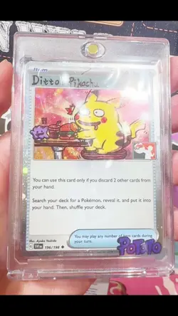 Pokemon Metamon Card Ditto Korean EXCLUSIVE Promo 173/SV-P Hand draw DIY 🌀🌀 - Image 2