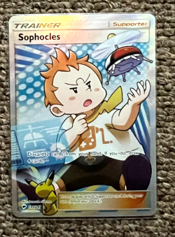 SOPHOCIES TRAINER 146/147 HOLO FULL ART BURNING SHADOWS POKEMON CARD NM - Image 1