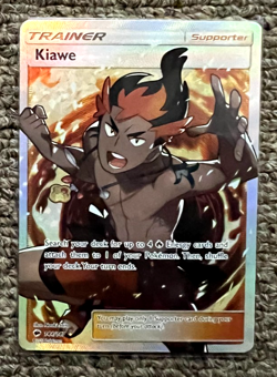 KIAWE TRAINER 144/147 HOLO FULL ART BURNING SHADOWS POKEMON CARD NM - Image 1