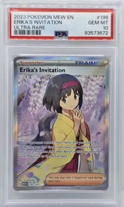 PSA 10 Erika's Invitation 196/165 Ultra Rare Pokemon Card - Image 1
