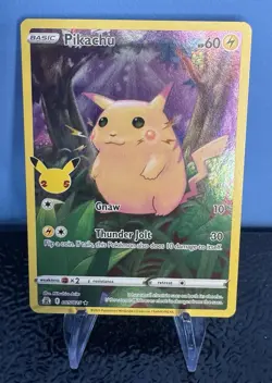Pokemon TCG Celebrations Pikachu Holo Rare Card 005/025 25th Anniversary NM - Image 1