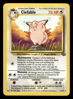 Clefable 17/64 Rare Jungle Set Pokemon Card NM - Image 1
