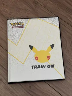 Pokemon 25th Anniversary Jumbo Binder | 8 Jumbo Cards Included | Mimikyu & More - Image 1