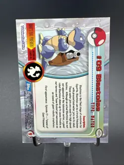 Blastoise #09 - NON-HOLO - SERIES 1 - TOPPS Pokemon Card Blue logo - Image 4