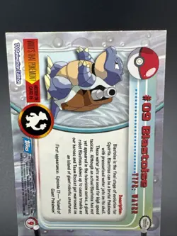 Blastoise #09 - NON-HOLO - SERIES 1 - TOPPS Pokemon Card Blue logo - Image 5