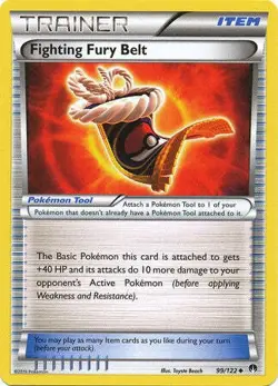 Fighting Fury Belt 99/122 Uncommon - Pokemon XY Breakpoint Card - Image 1